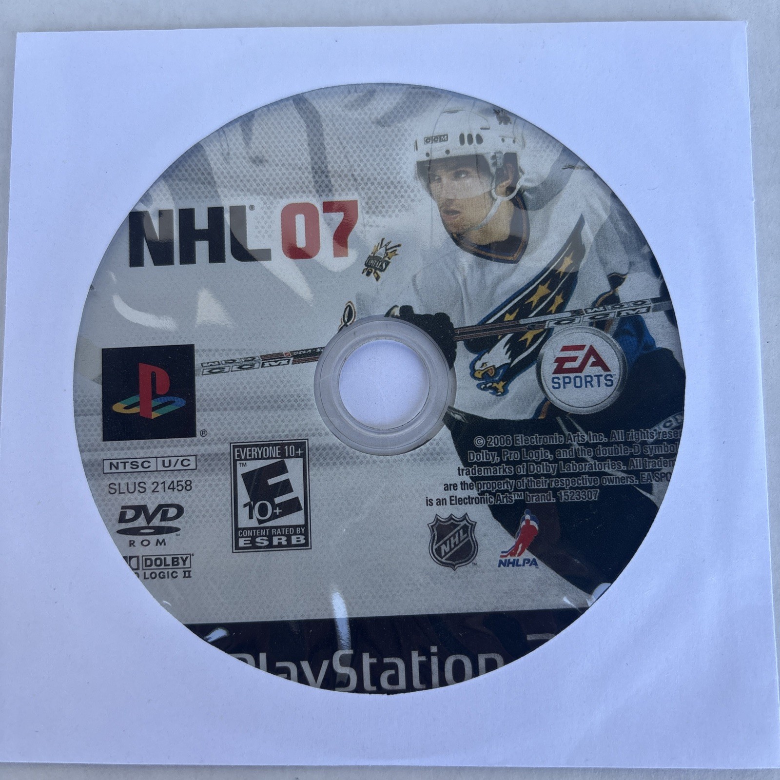 NHL 07 PlayStation 2 PS2 DISC ONLY NO TRACKING *Tested*