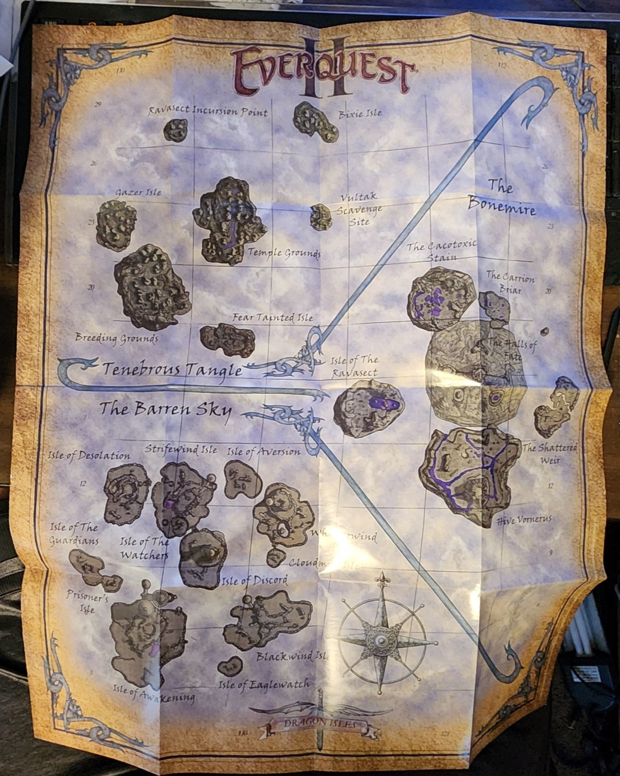 Everquest II. Map + Collectors Series Coin 3 59,479 INCLUDED!