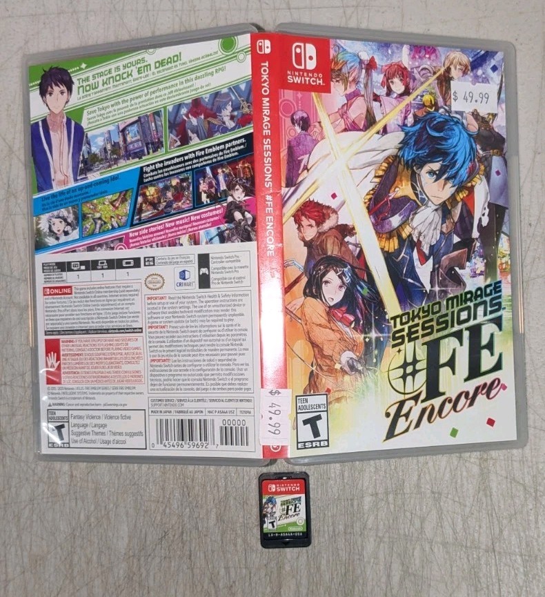 Tokyo Mirage Session #FE Encore (Nintendo Switch) Cart, Case, Box Art