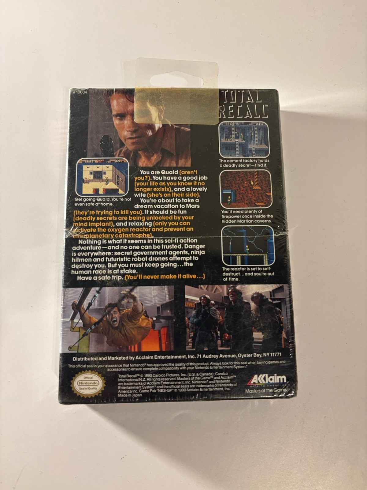 Total Recall (Nintendo NES, 1990) H-Seam Sealed NOS NIB