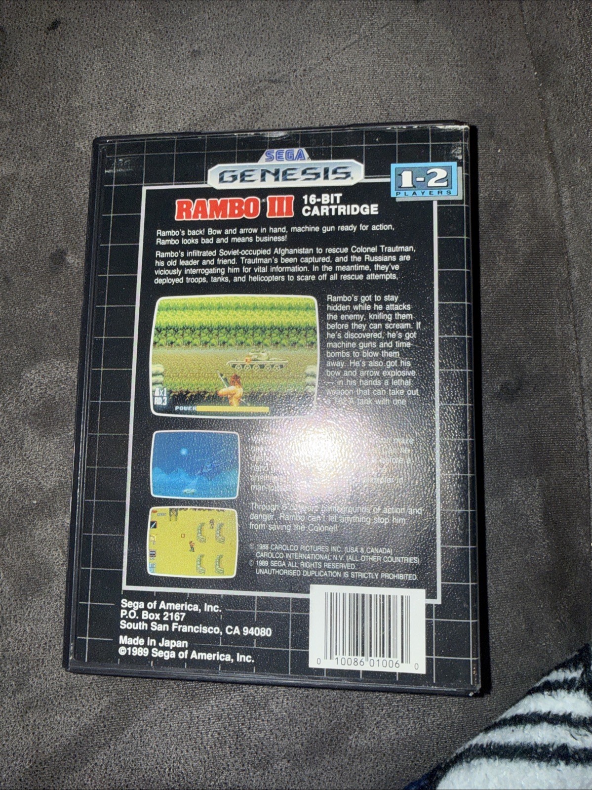 Rambo III (Sega Genesis Game Complete Manual Tested !