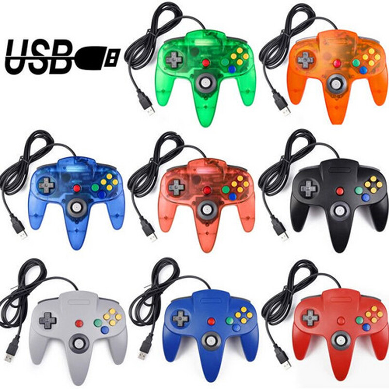 Wired Gamepad Joystick For Nintendo64 N64 USB Controller For Raspberry Pi PC MAC
