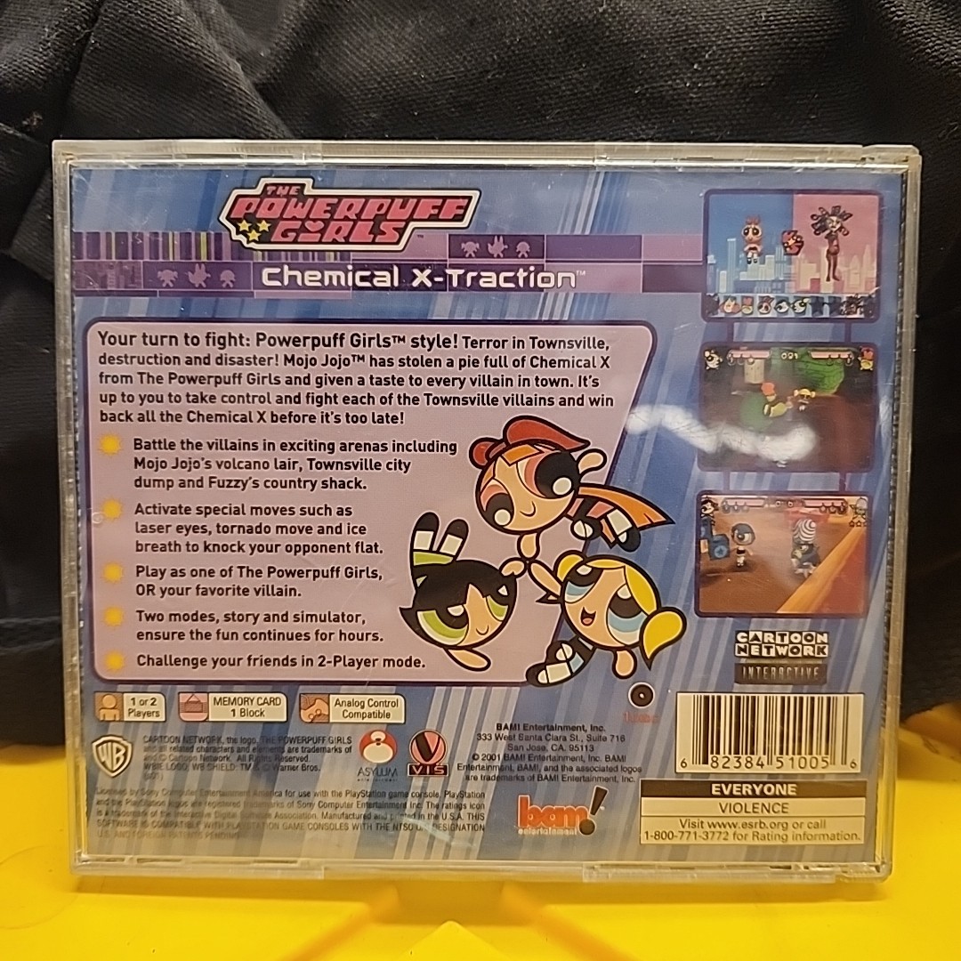 The Powerpuff Girls Chemical X-Traction Sony Playstation 1 PS1 Missing Manual