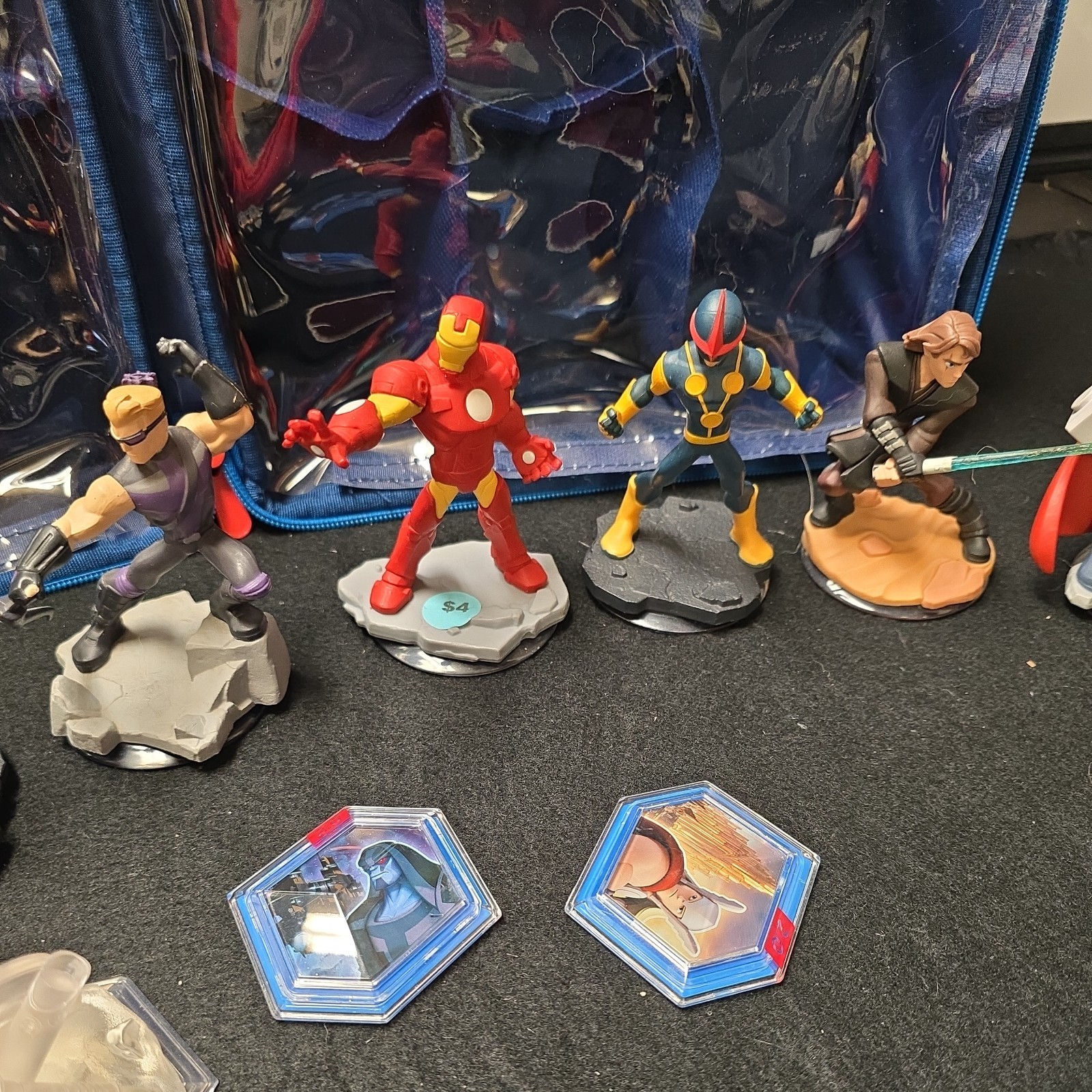 Lot Of 10 Disney Infinity 2.0 Edition Figures Marvel Super Heroes, Case/Portal
