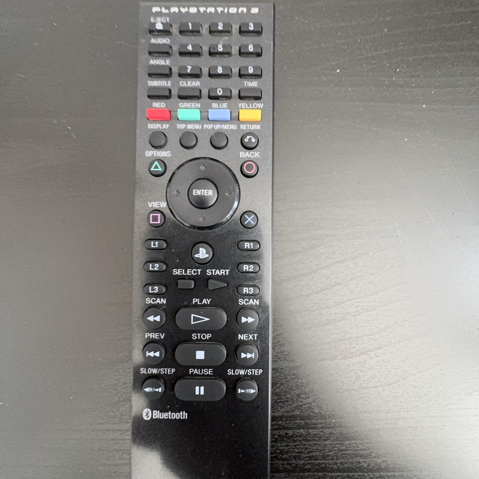 Sony PlayStation 3 BD Remote Control Black Bluetooth OEM Tested Working