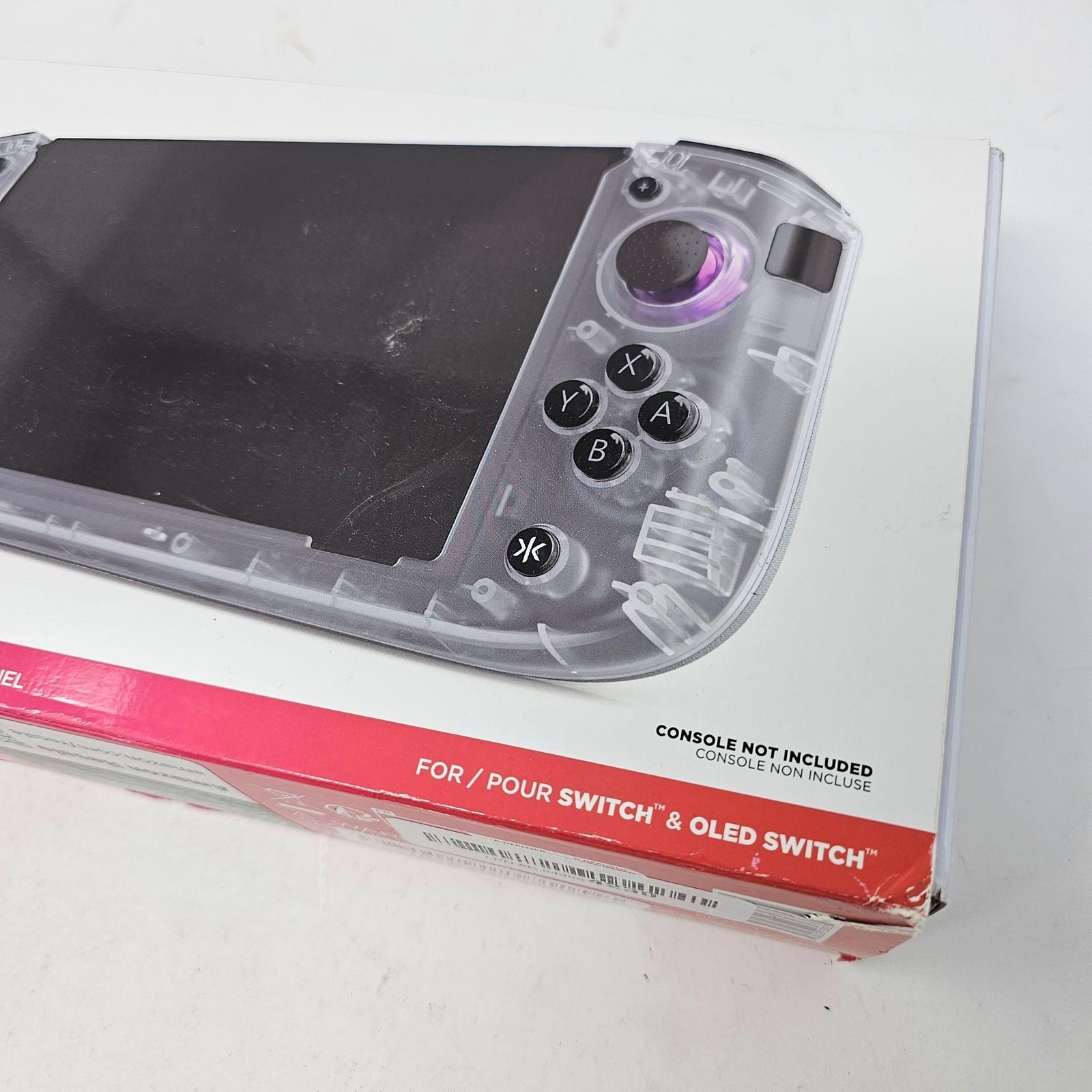 CRKD Nitro Deck Clear White Controller For Nintendo Switch Wireless Bluetooth