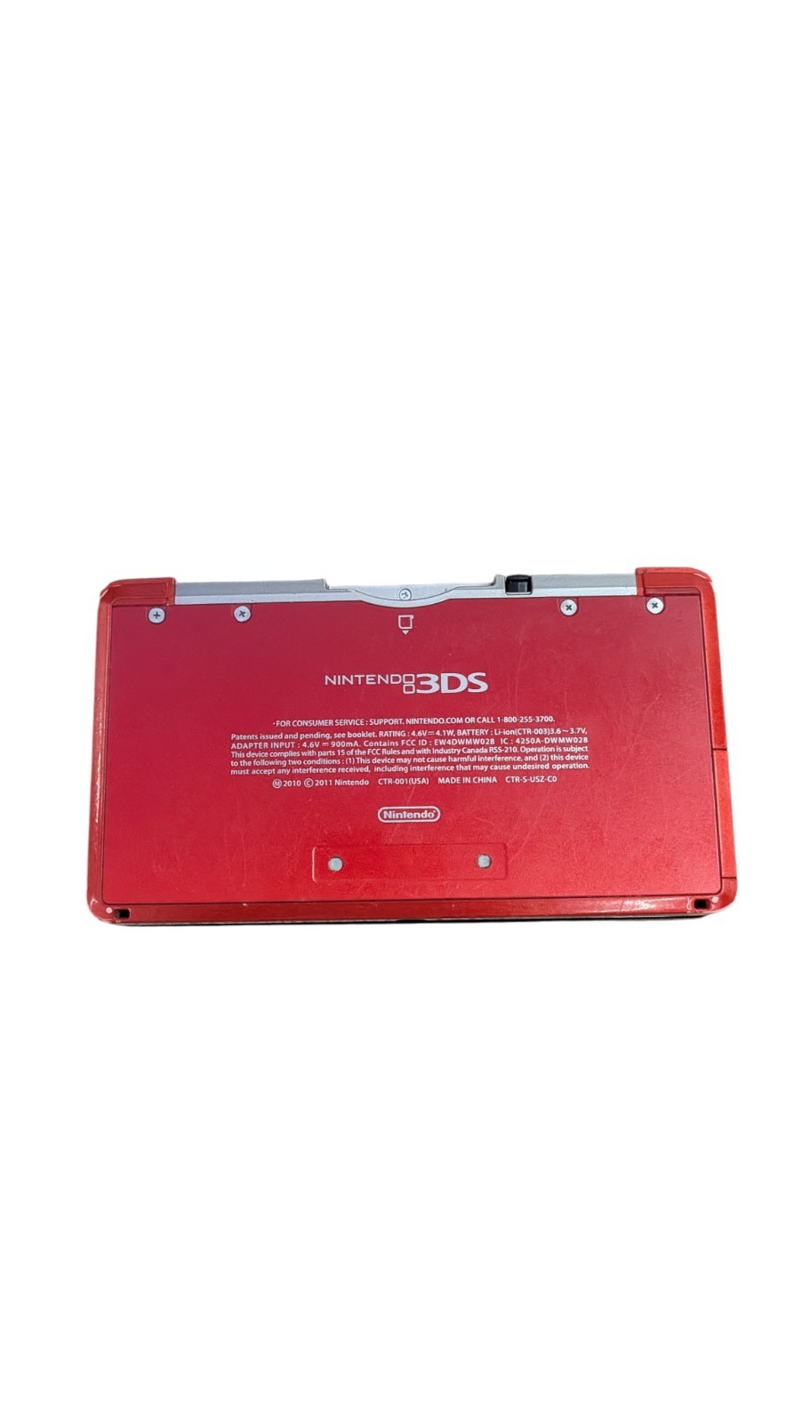 Nintendo 3DS Handheld System BUNDLE – Flame Red + Charger, Carry Case, 5 Games