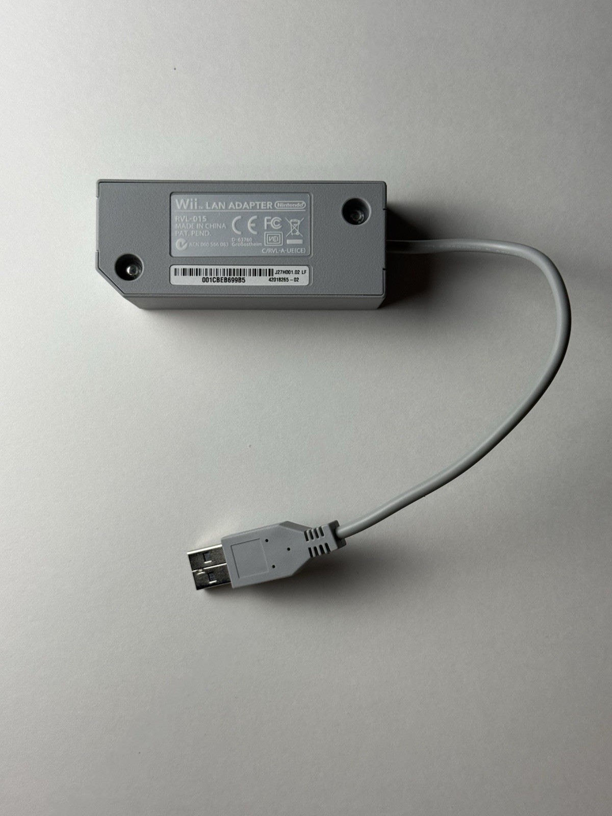 Official Nintendo Wii LAN ADAPTER Remote Wii OEM RVL-015 USB – Tested!