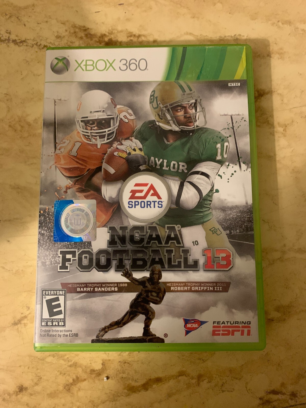NCAA Football 13 (Microsoft Xbox 360, 2012) Disc and Case