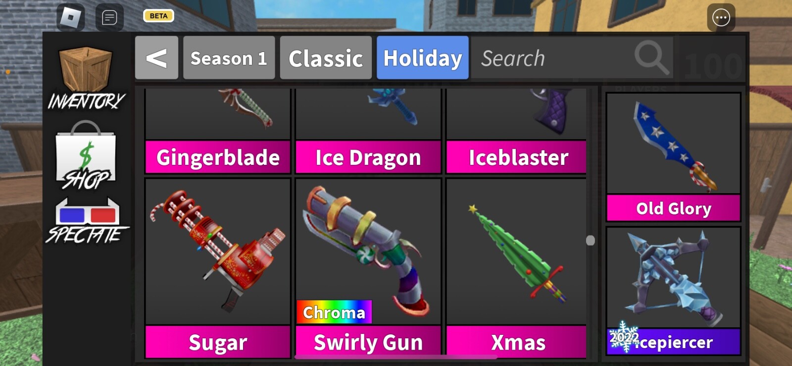 MM2- CHROMA SWIRLY GUN – ROBLOX- MURDER MYSTERY 2