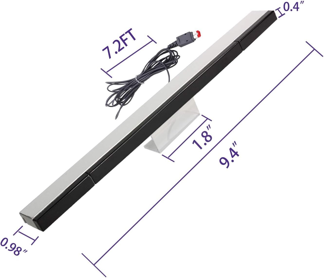Sensor Bar for Wii, Replacement Wired Infrared Ray Sensor Bar for Wii U Console