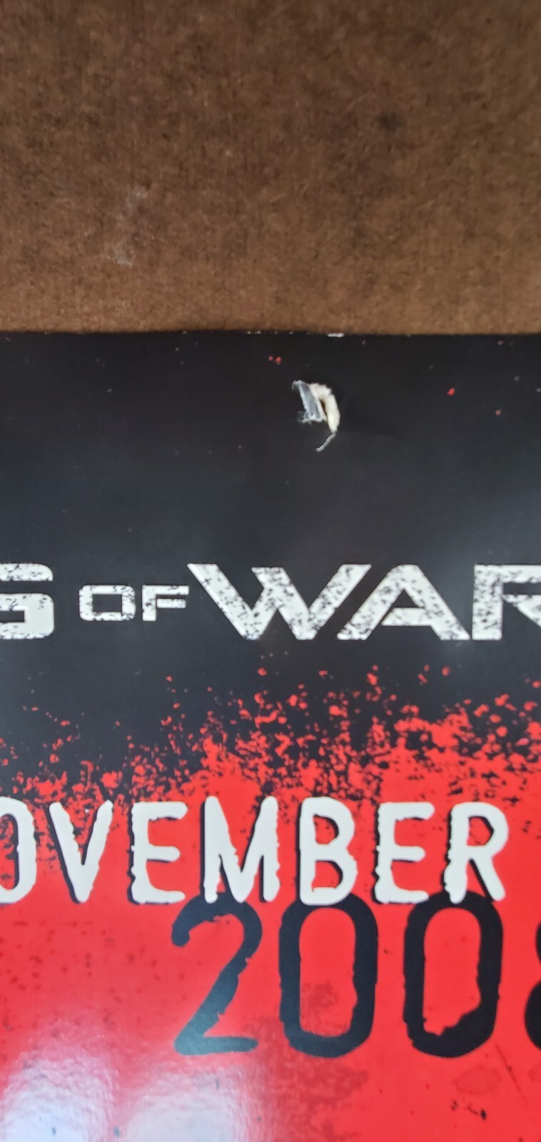 Gears of War 2 Xbox 360 Promo Launch Poster 22″x28″ 2008 Microsoft Rare XB360