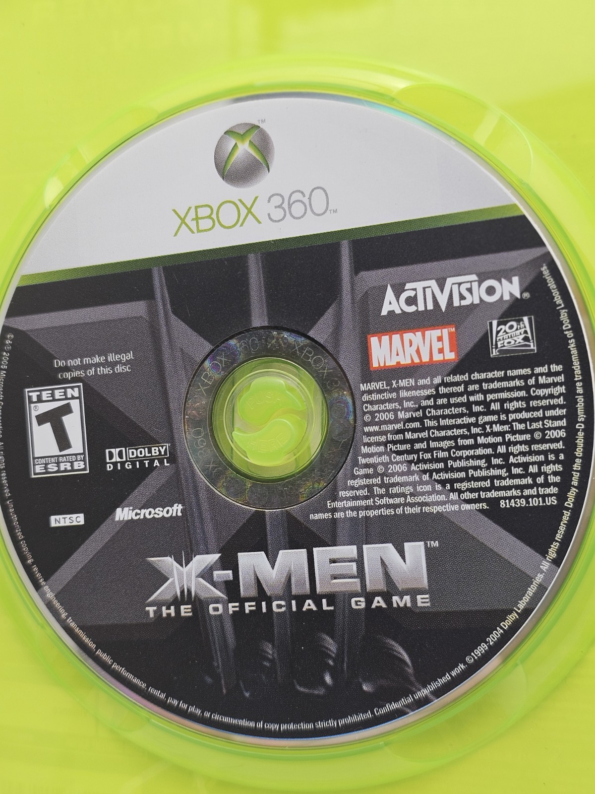 X-Men The Official Game Xbox 360 2006 Marvel Microsoft Activision Tested Clean