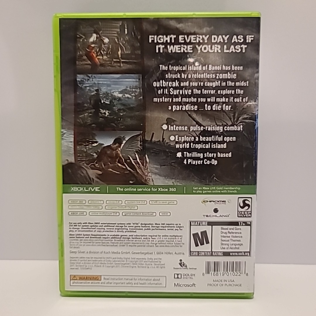 Dead Island & Riptide Lot Xbox 360 Action Role-playing Survival Horror Game