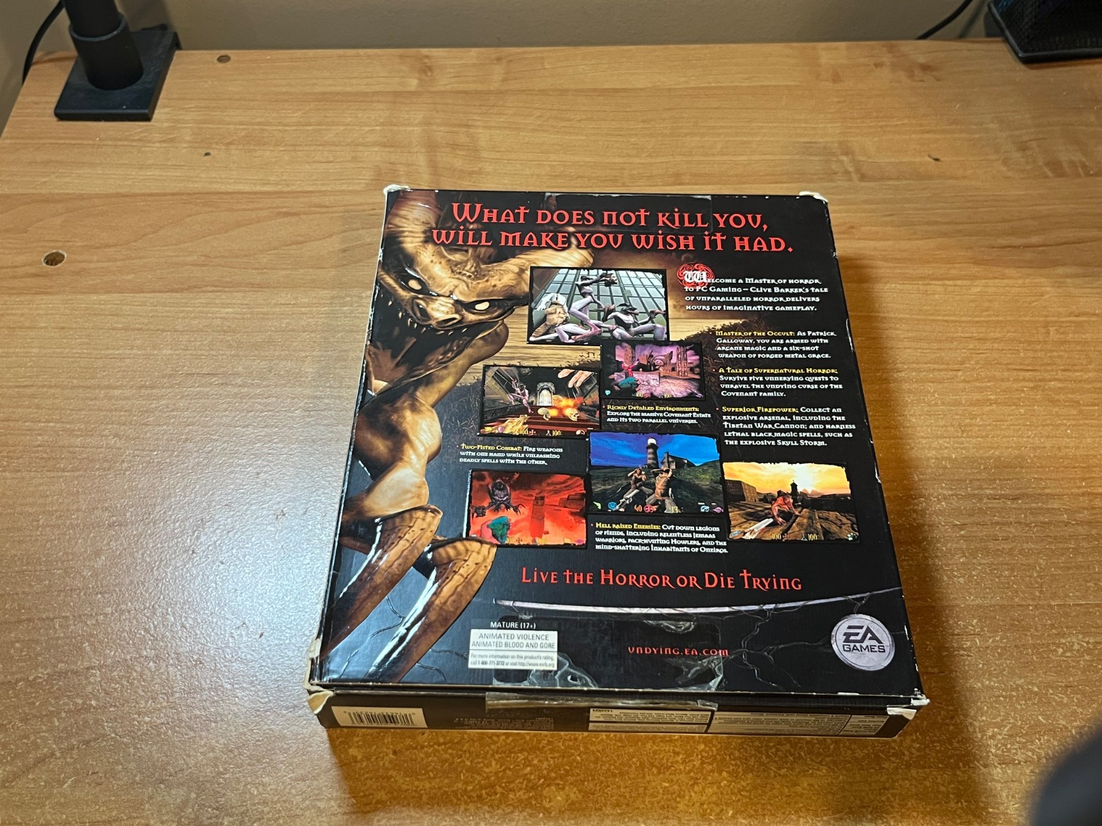 Clive Barker’s Undying 2001 PC Big Box CD-ROM Horror FPS Complete