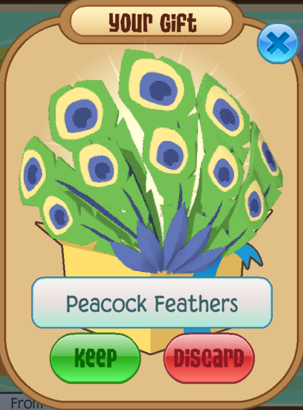 Animal Jam Classic AJC Promo Peacock Feathers (READ DESCRIPTION)