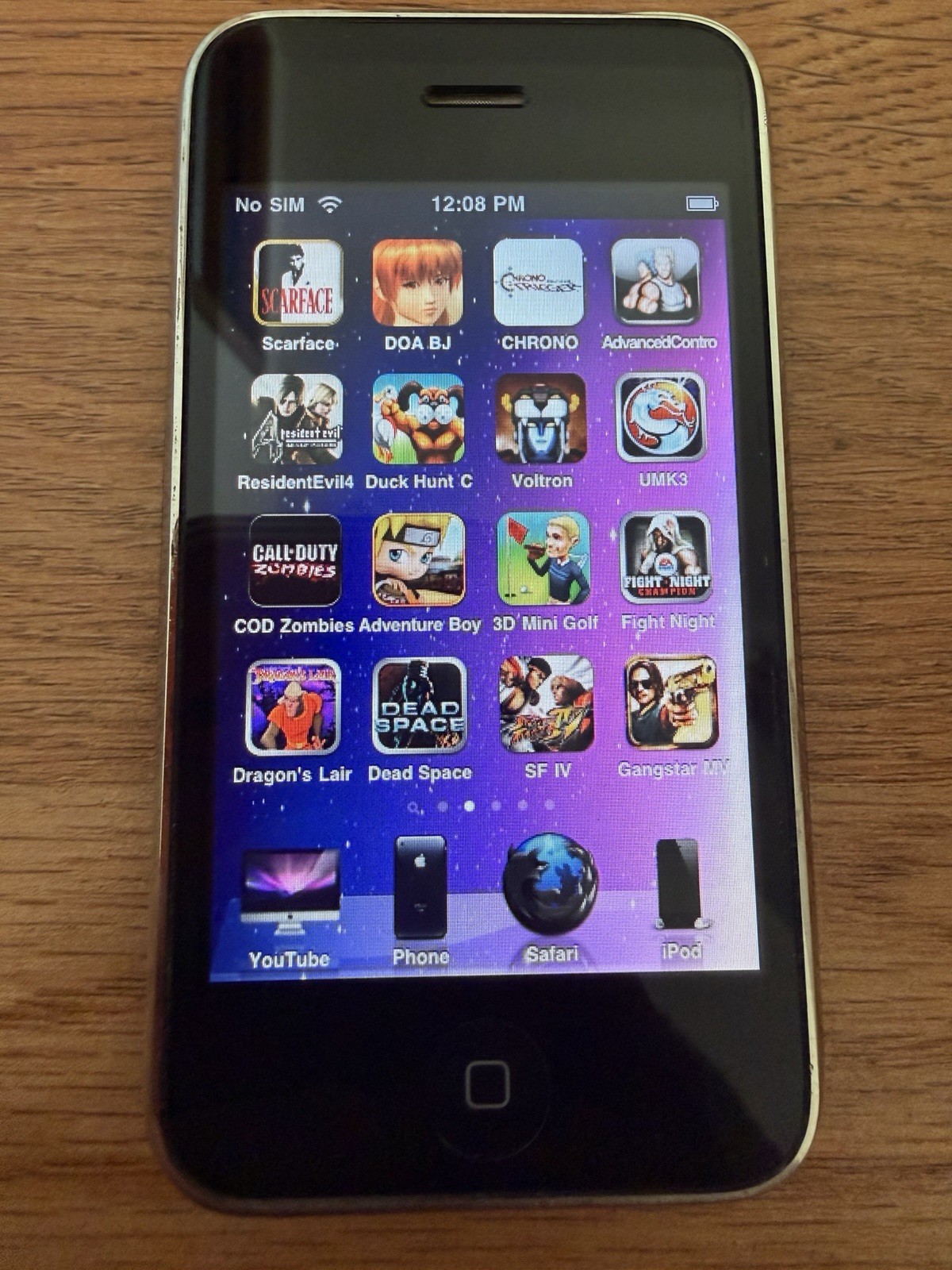 iPhone 3G 8GB Black 64 Rare Games Scarface Voltron Resident Evil