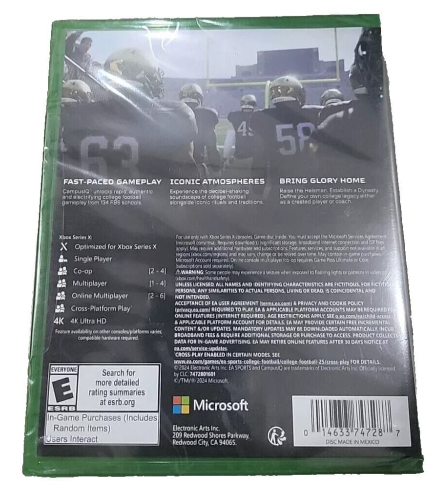 FACTORY SEALED EA Sports College Football 25 – Microsoft Xbox Series X|S