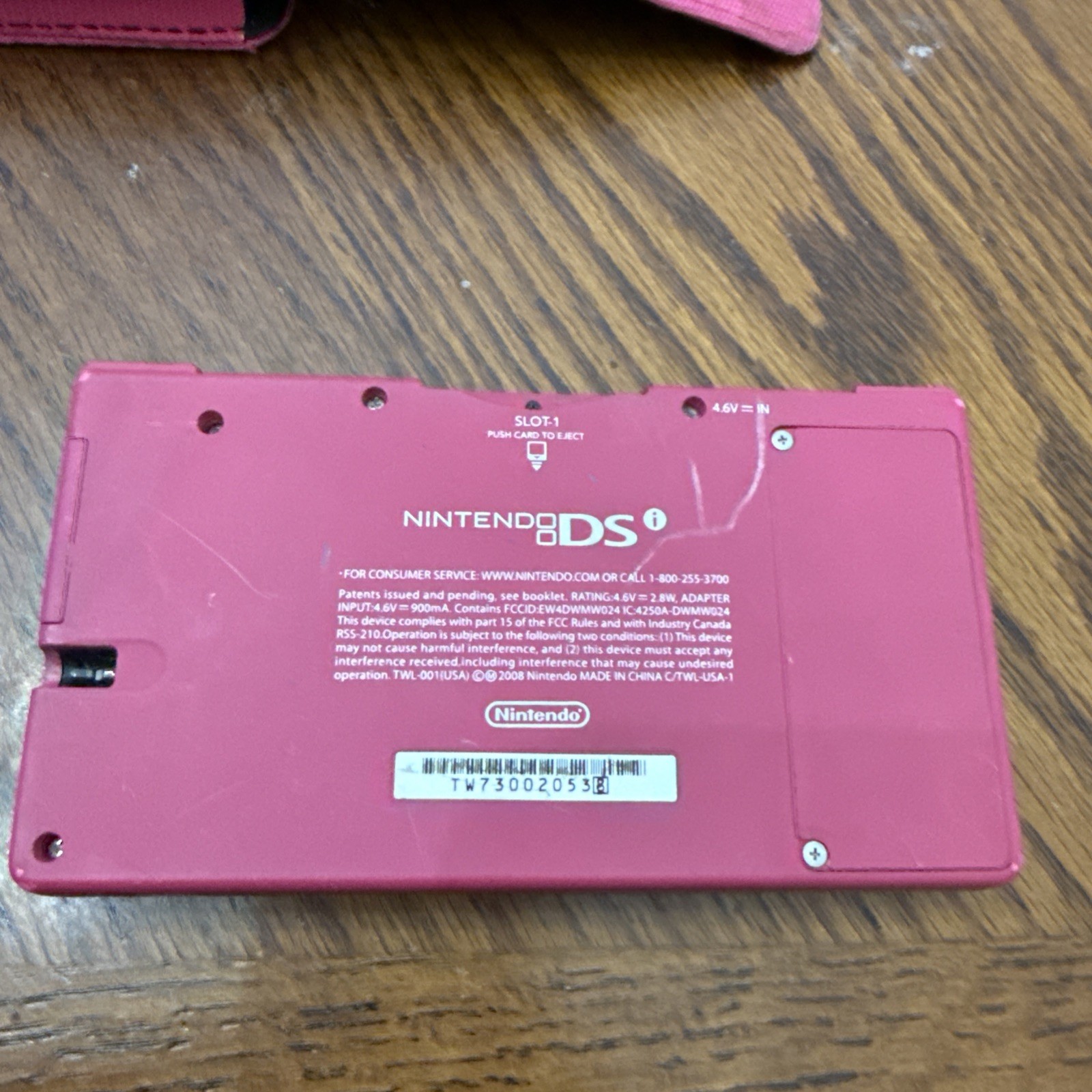 Nintendo DS pink Console Carry Case 6 Games Untested