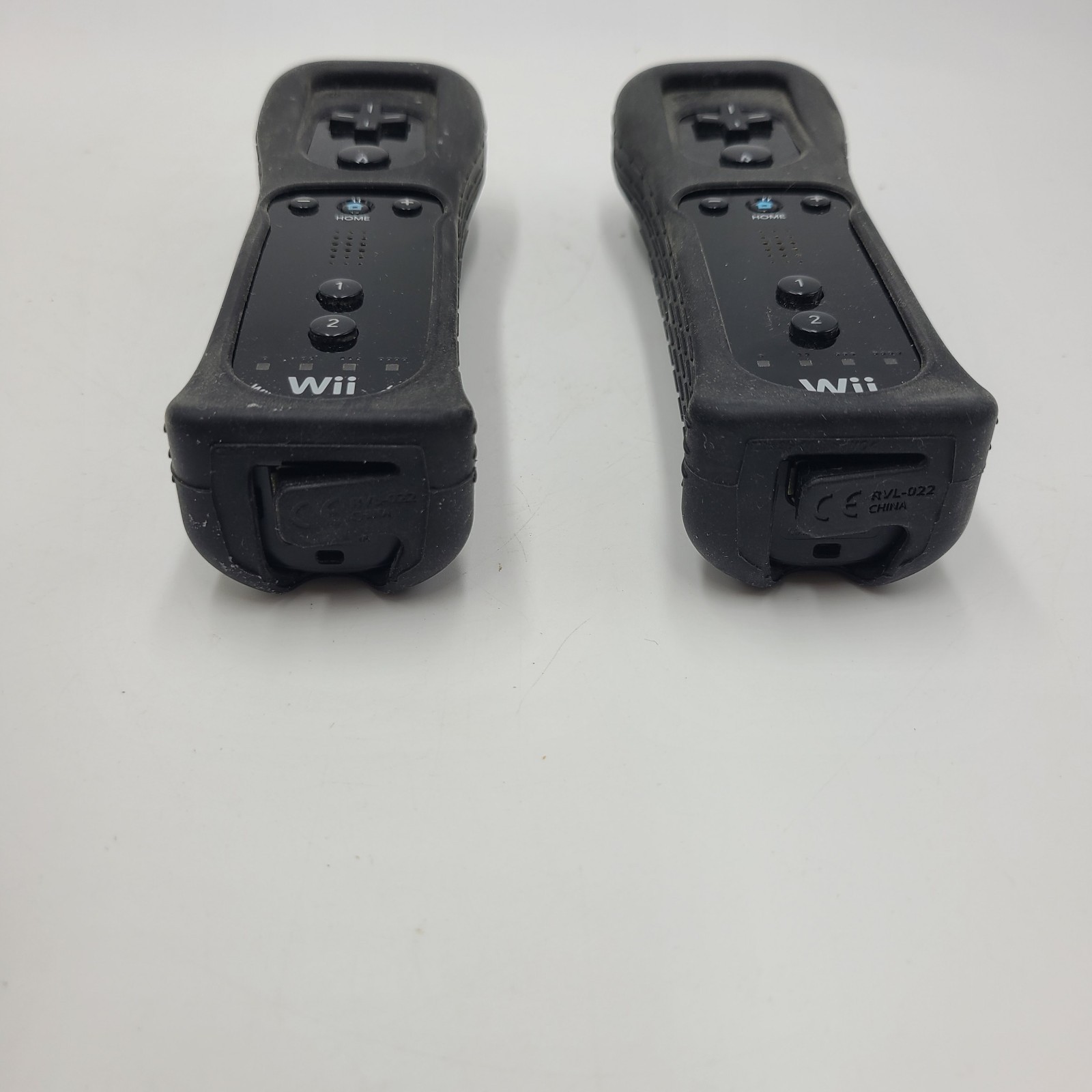 2 OEM Nintendo Wii Remote Motion Plus Controller Black RVL-036 TESTED