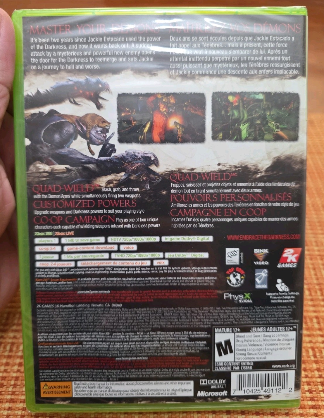 THE DARKNESS II (XBOX 360) BRAND NEW & FACTORY SEALED