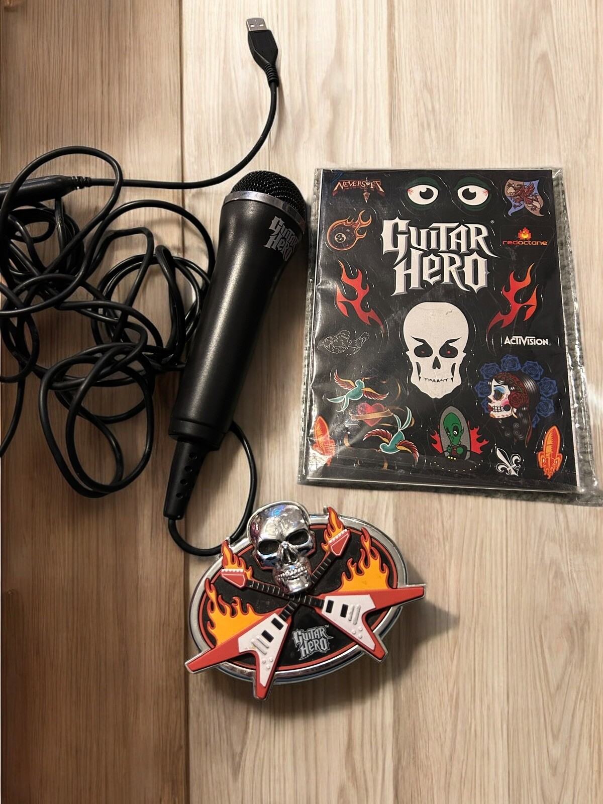 Guitar Hero Stickers for Guitar, Microphone And Belt Buckle
