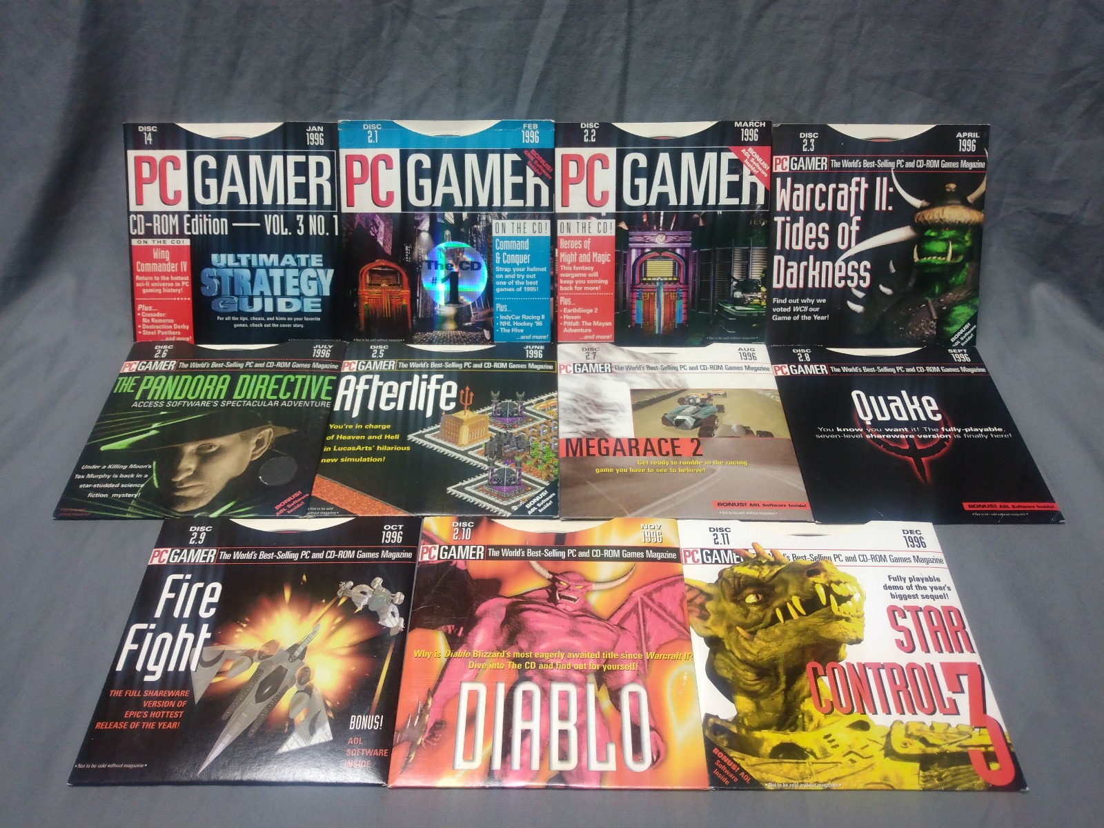 PC Gamer Demo Disc Lot (56) – 1995 to 2005 Various Retro Vintage