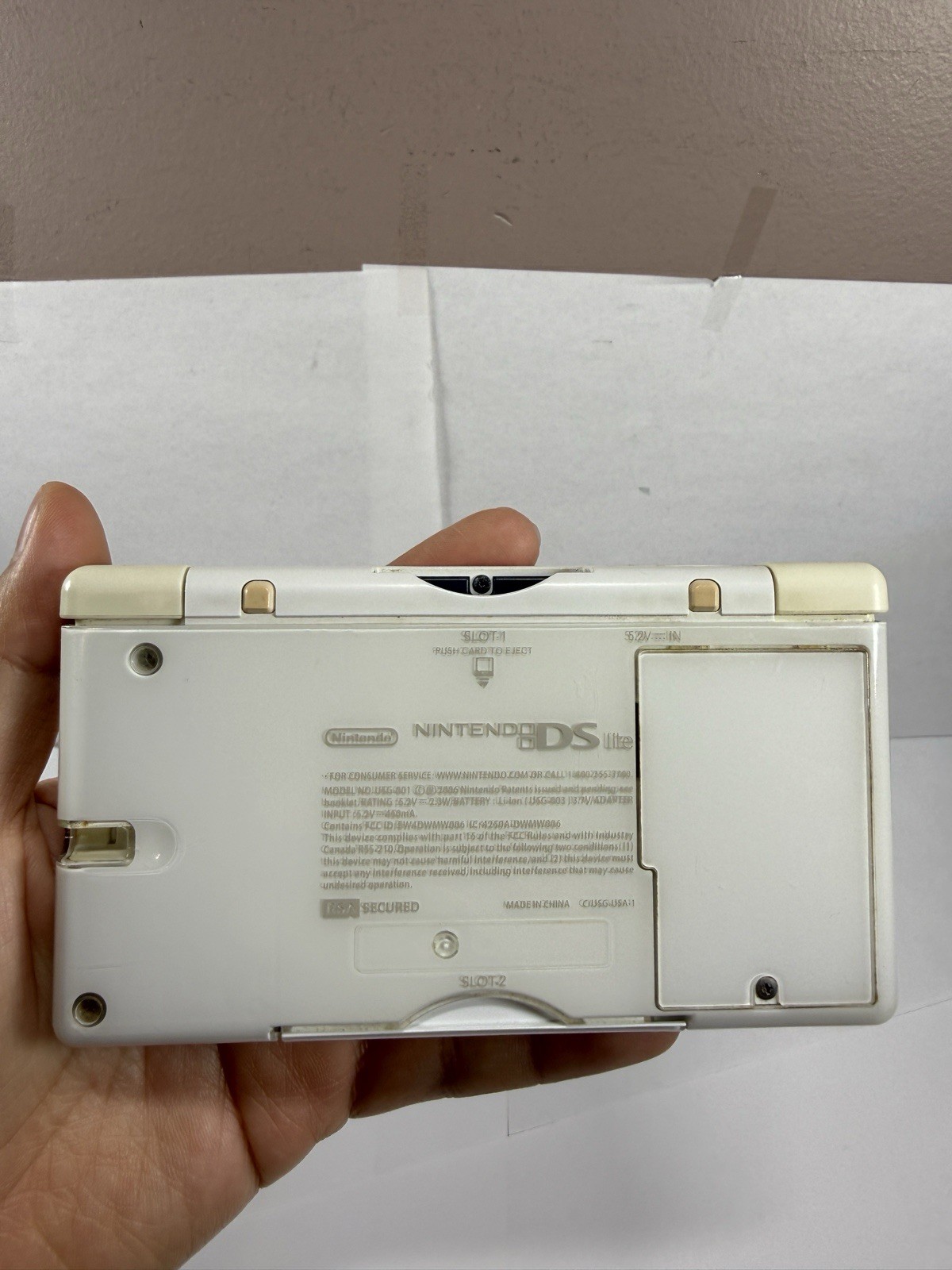 Nintendo DS Lite White Handheld System Only TESTED! *Rough Shape*