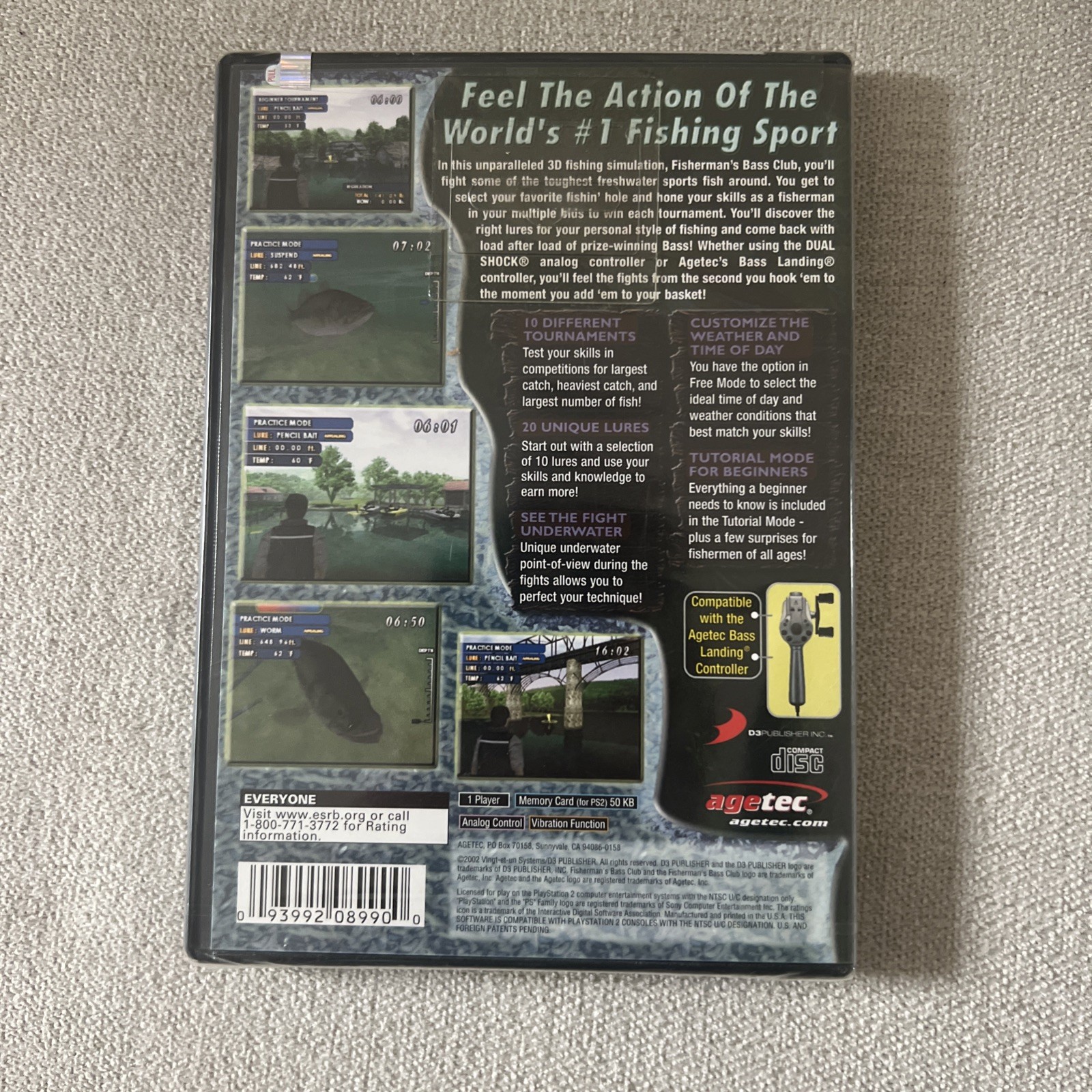 Sony PlayStation 2 Video Game LOT of 2 – Fisherman’s Bass Club Hot Shots Golf 3