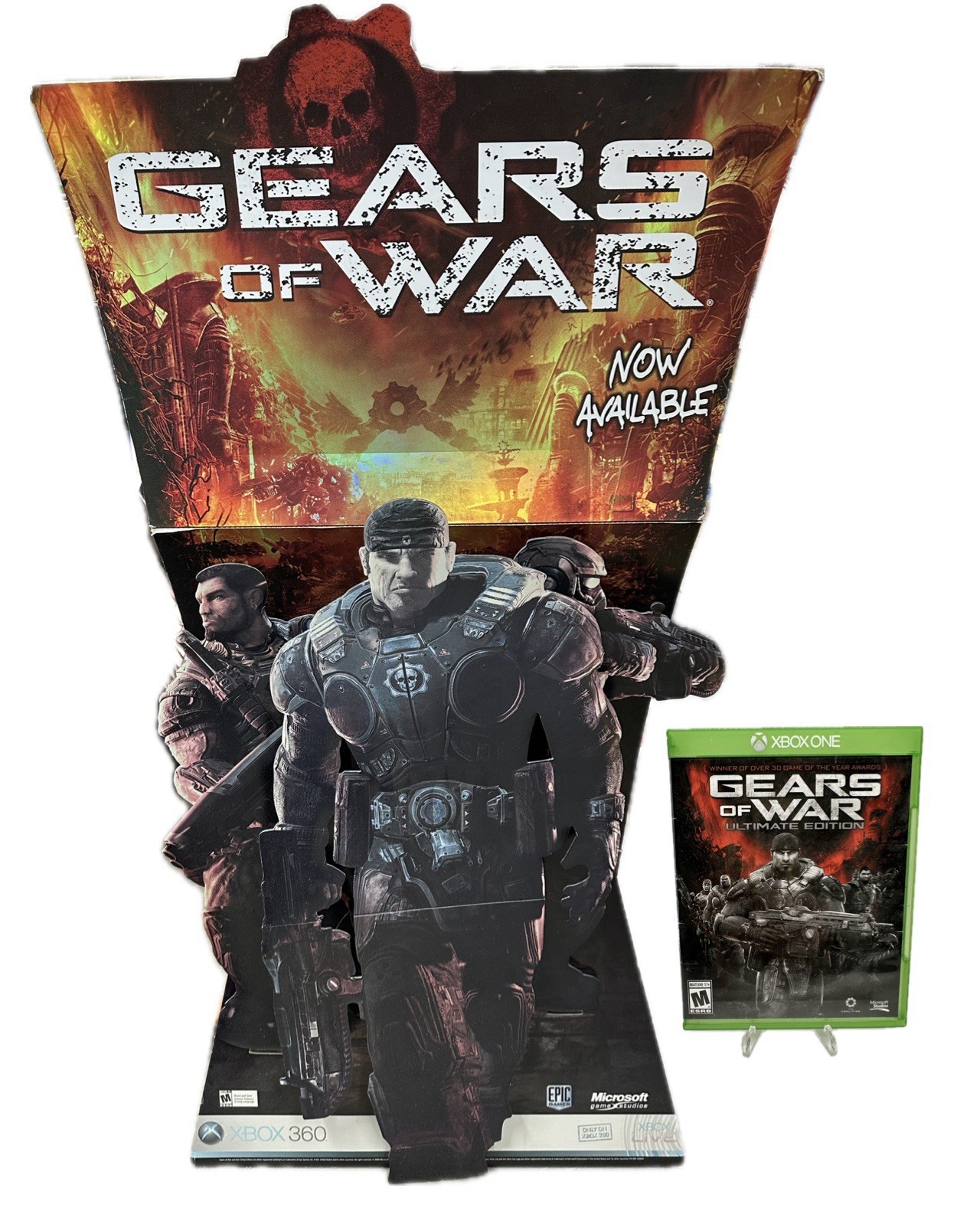 Gears of War Gamestop Store Display Standee Xbox One Game 5FT Marcus Fenix Promo