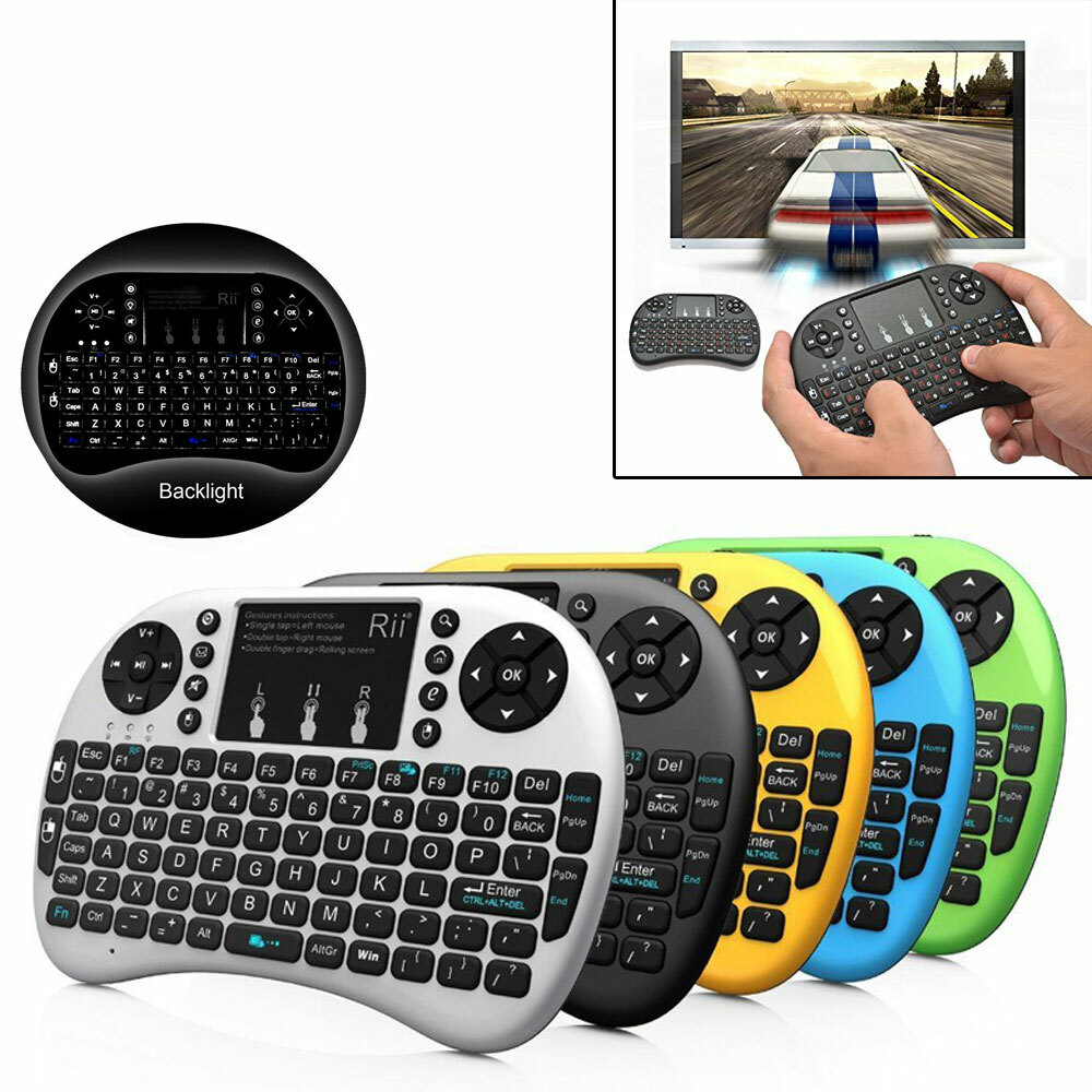 Rii i8+ 2.4GHz Mini Wireless Backlit Touchpad Keyboard w/ Mouse Free Shipping US