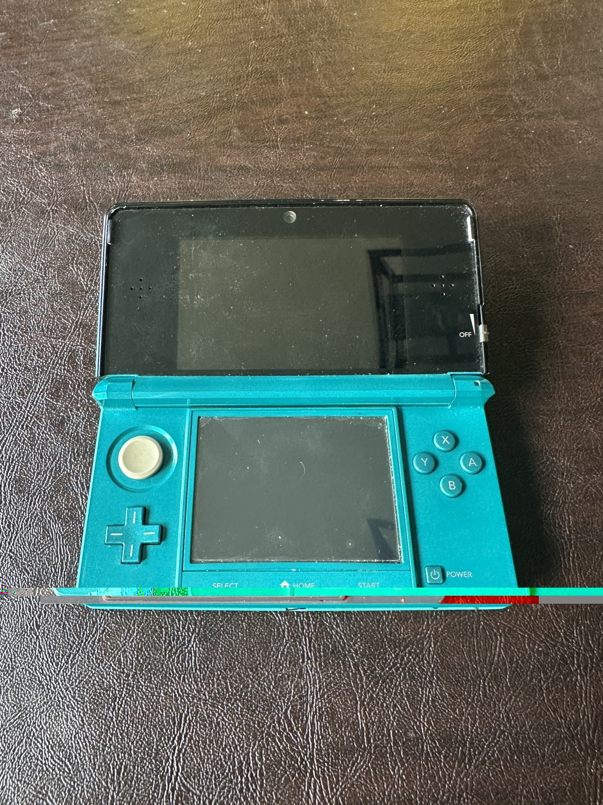 Nintendo 3DS Aqua Blue Tested & Working With Charger