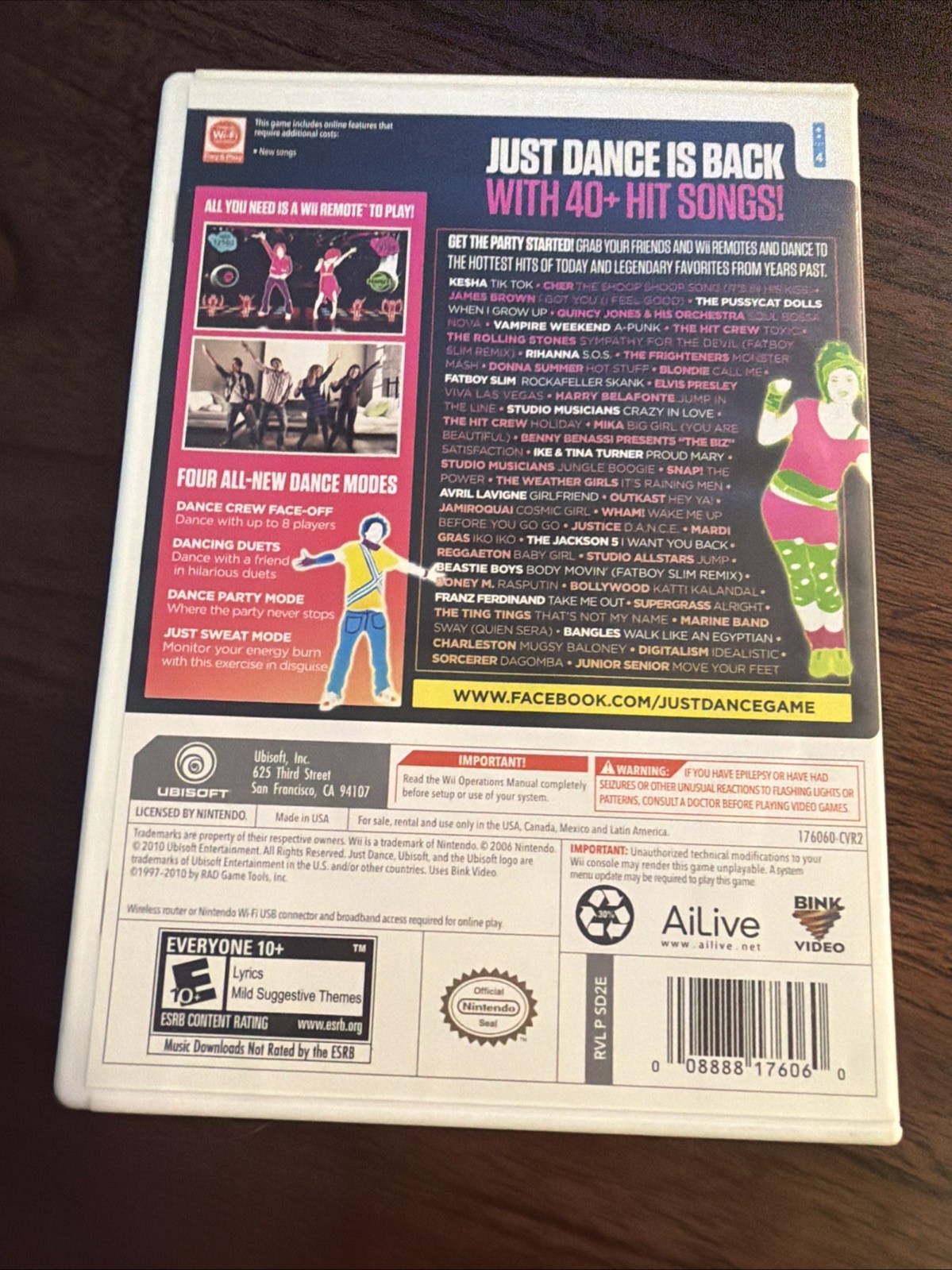 Wii Just Dance Lot of 2-Just Dance 2 & 3 With Cases & Manuals