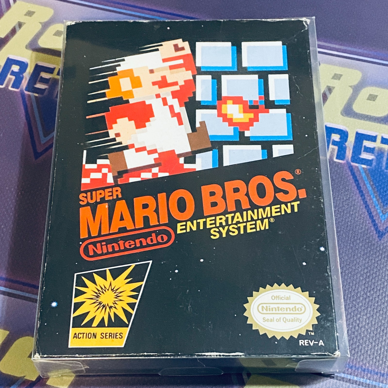 Super Mario Bros (Nintendo NES, 1985) CIB Complete In Box Oval NES 5-Screw REV-A