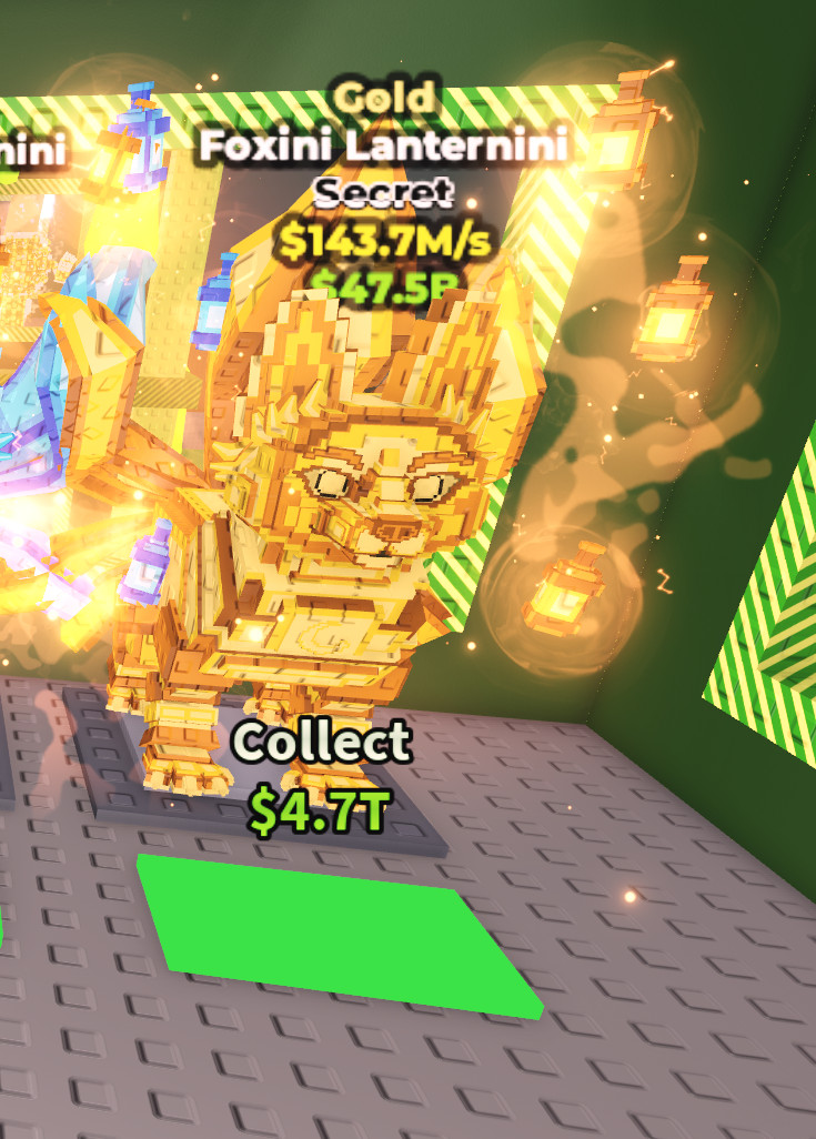 Gold foxini lanterinini Steal A Brainrot Secret Roblox