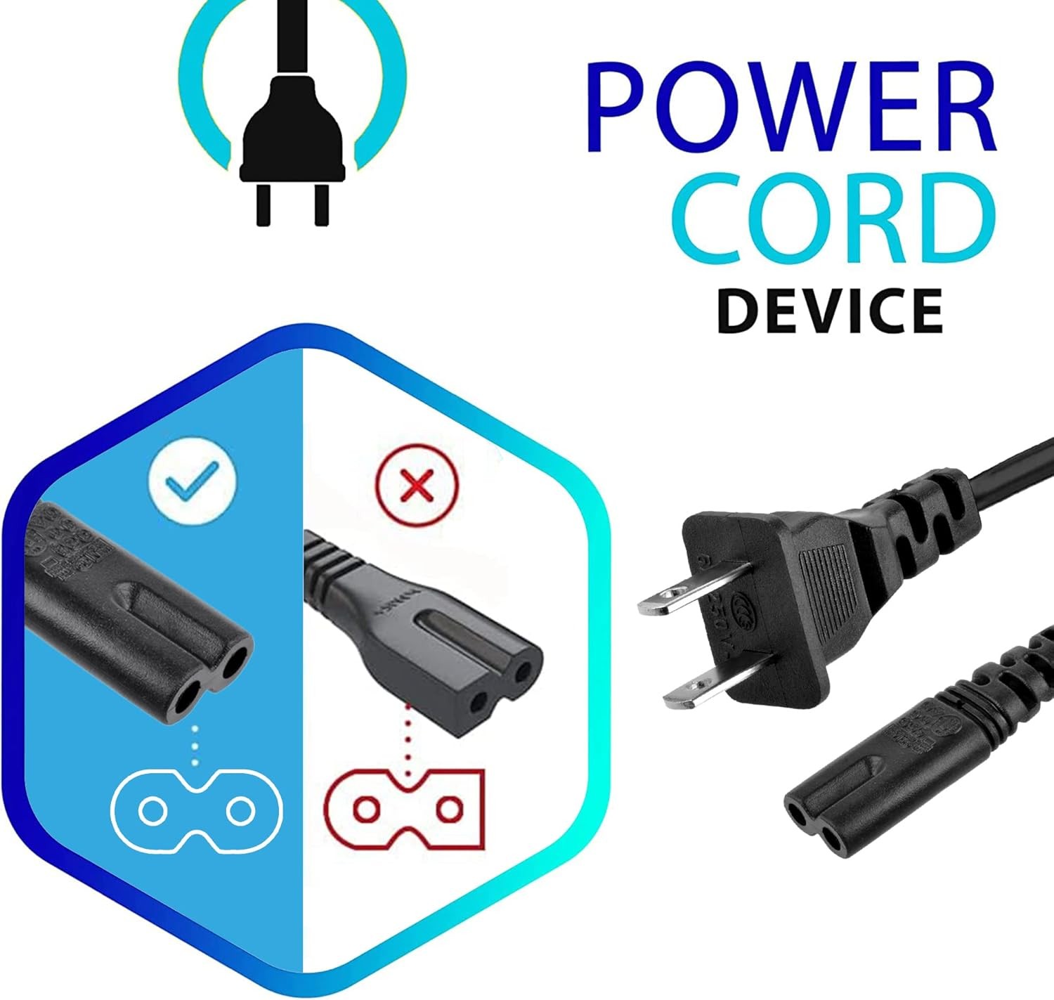 Sony Fat Edition Original PS2 AC Power Adapter Cord Works For PS1 PS3 PS4 8Z Lot