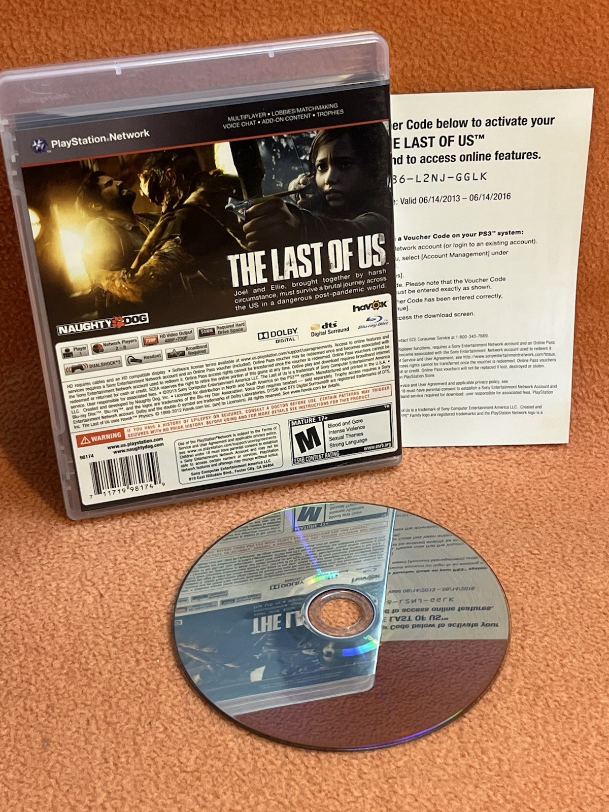 The Last of Us Sony PlayStation 3 PS3 Game Case & Insert!