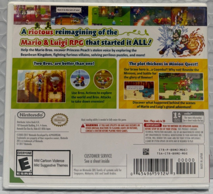 Mario & Luigi Superstar Saga + Bowser’s Minions – Nintendo 3DS (World Edition)