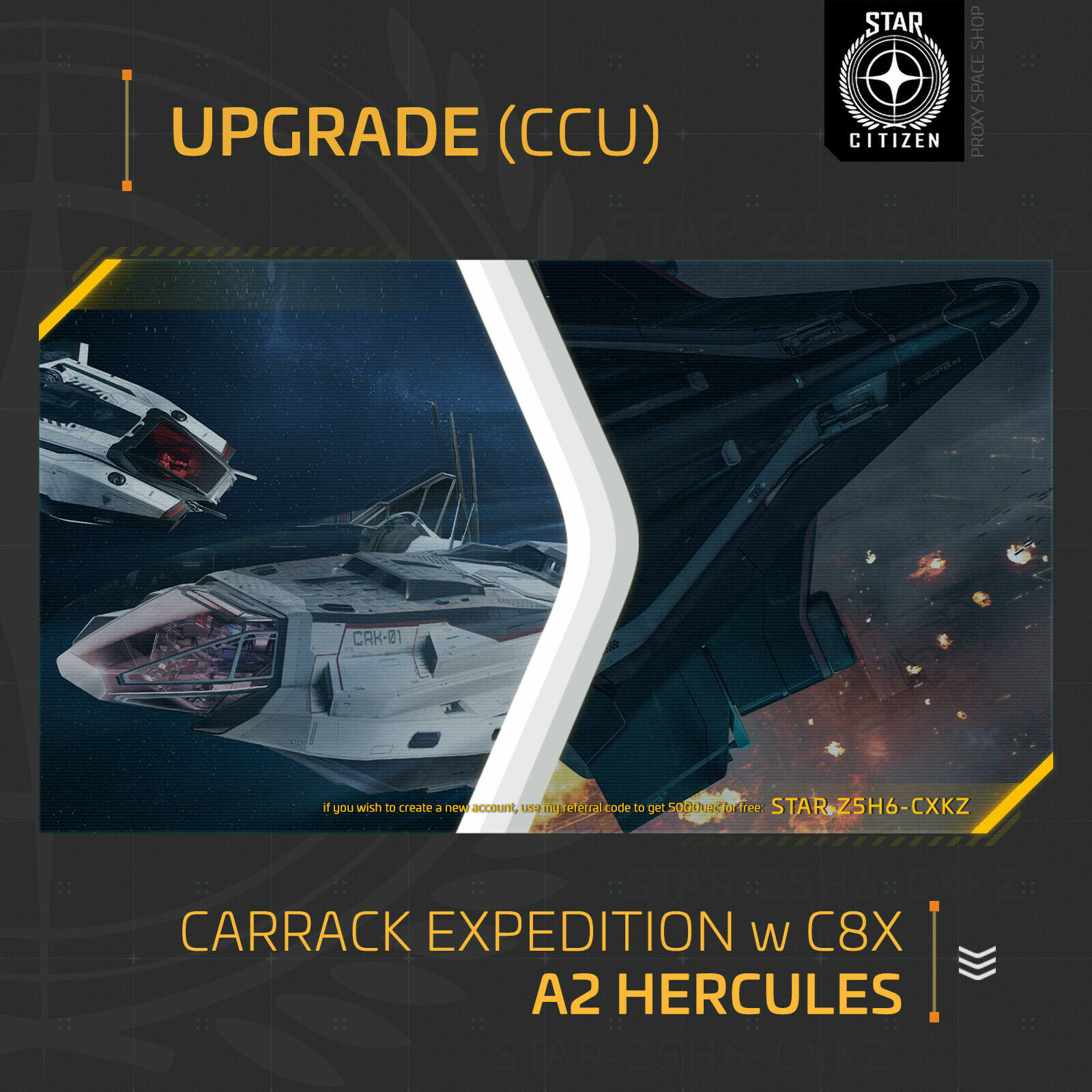 Star Citizen – CRUSADER A2 HERCULES – UPGRADE – (CCU)