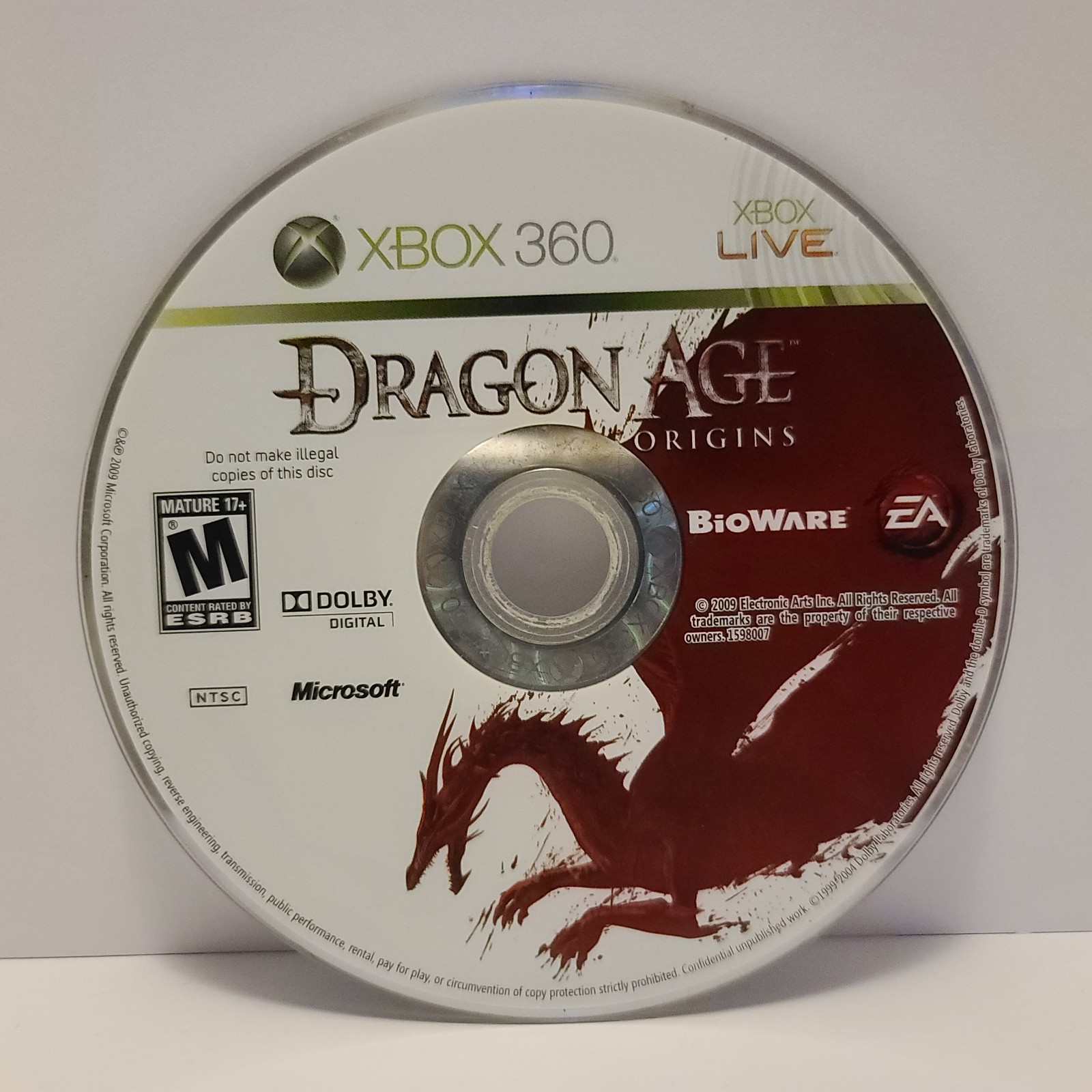 Dragon Age: Origins Xbox 360 Dark Fantasy Role-playing Game