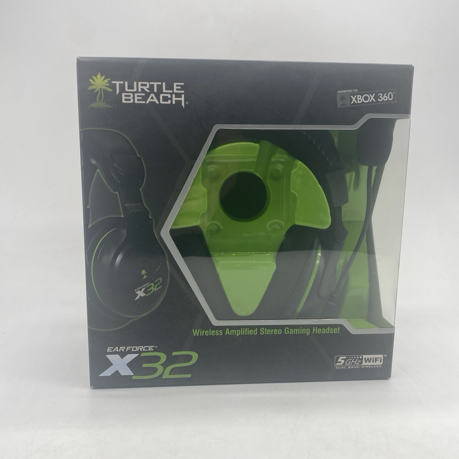 Turtle Beach Ear Force X32 Black Green Headset Microsoft Xbox 360 Missing WiFi