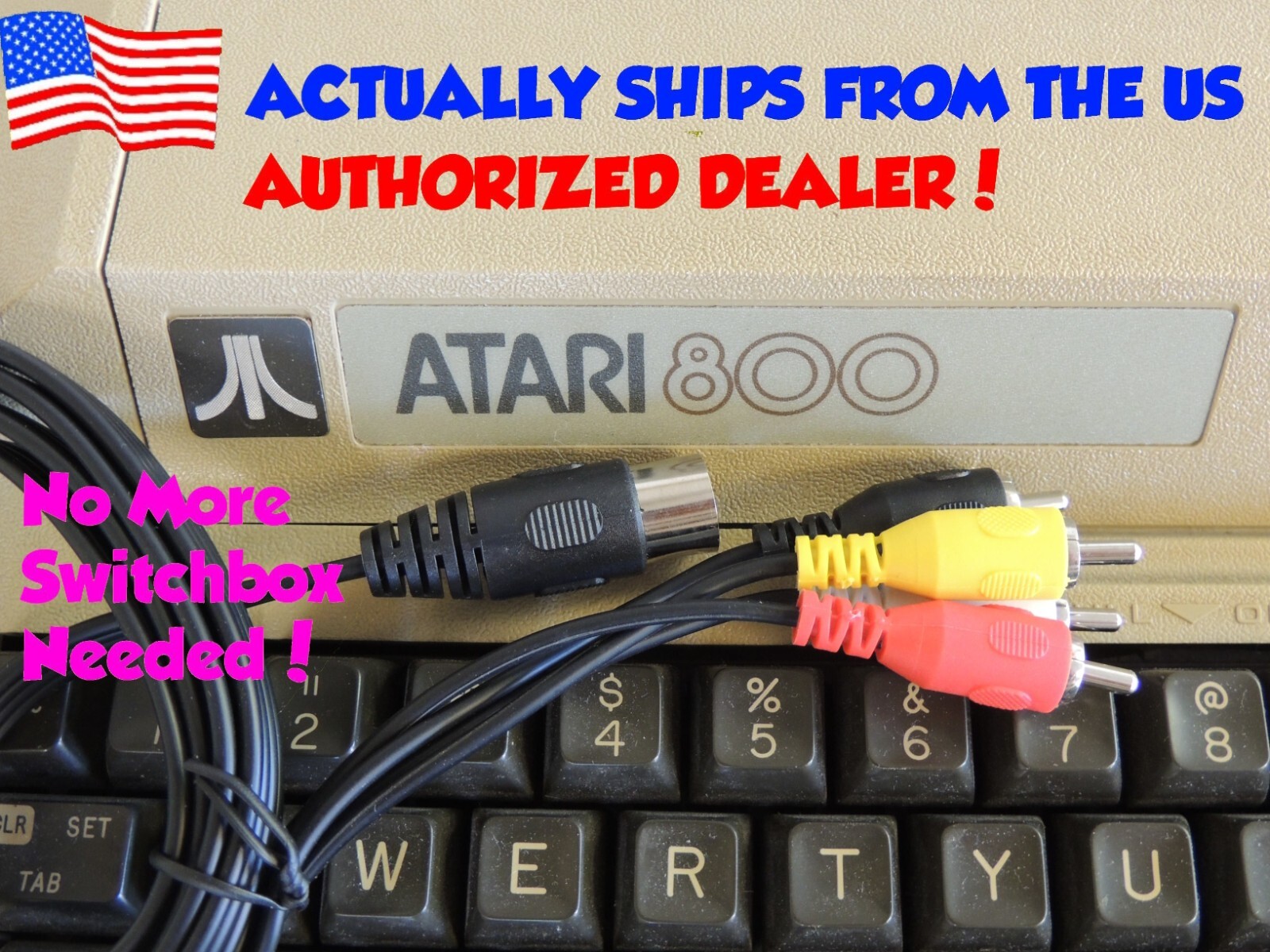 Composite Video & Audio TV DIN Cable For Atari 8 Bit Computer 800 HDMI too!