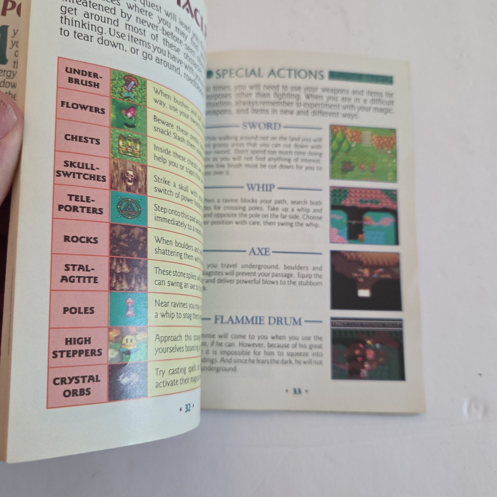Secret of Mana SNES Super Nintendo, Instruction Manual Book Only