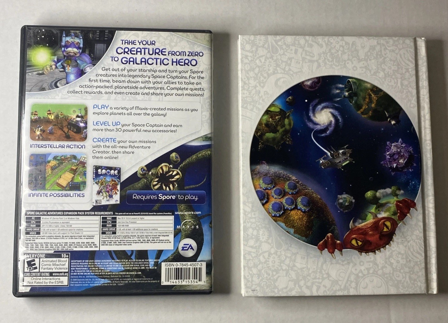 Spore: Galactic Adventures Expansion Pack And Artbook Included. EA