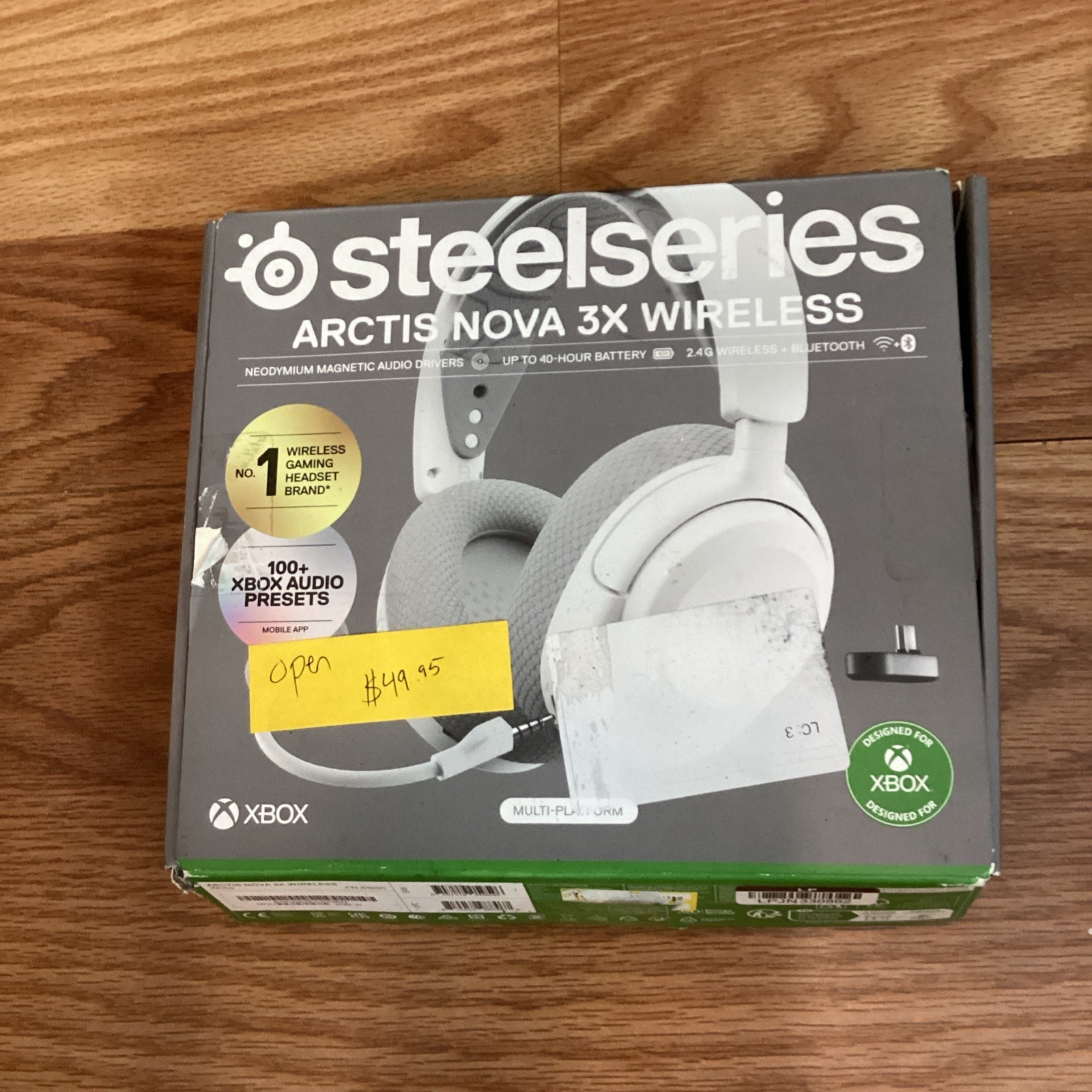 SteelSeries Arctis Nova 3X Wireless Gaming Headset White Xbox Bluetooth 61690