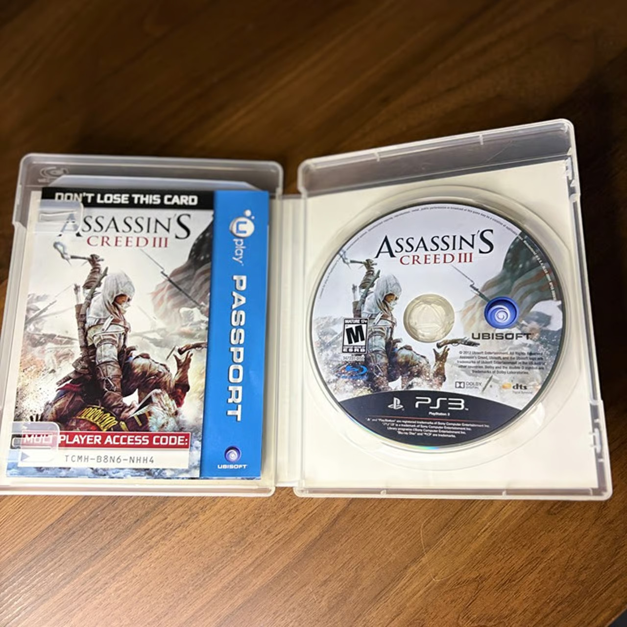 PS3 Assassin’s Creed III Game in Box w Exclusive Content Ubisoft Rated M