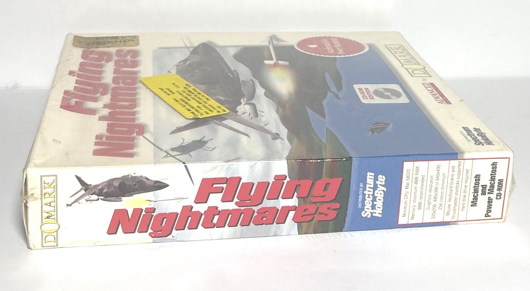 Vintage Flying Nightmares Big Box Macintosh Game CD Edition Domark Rare New!