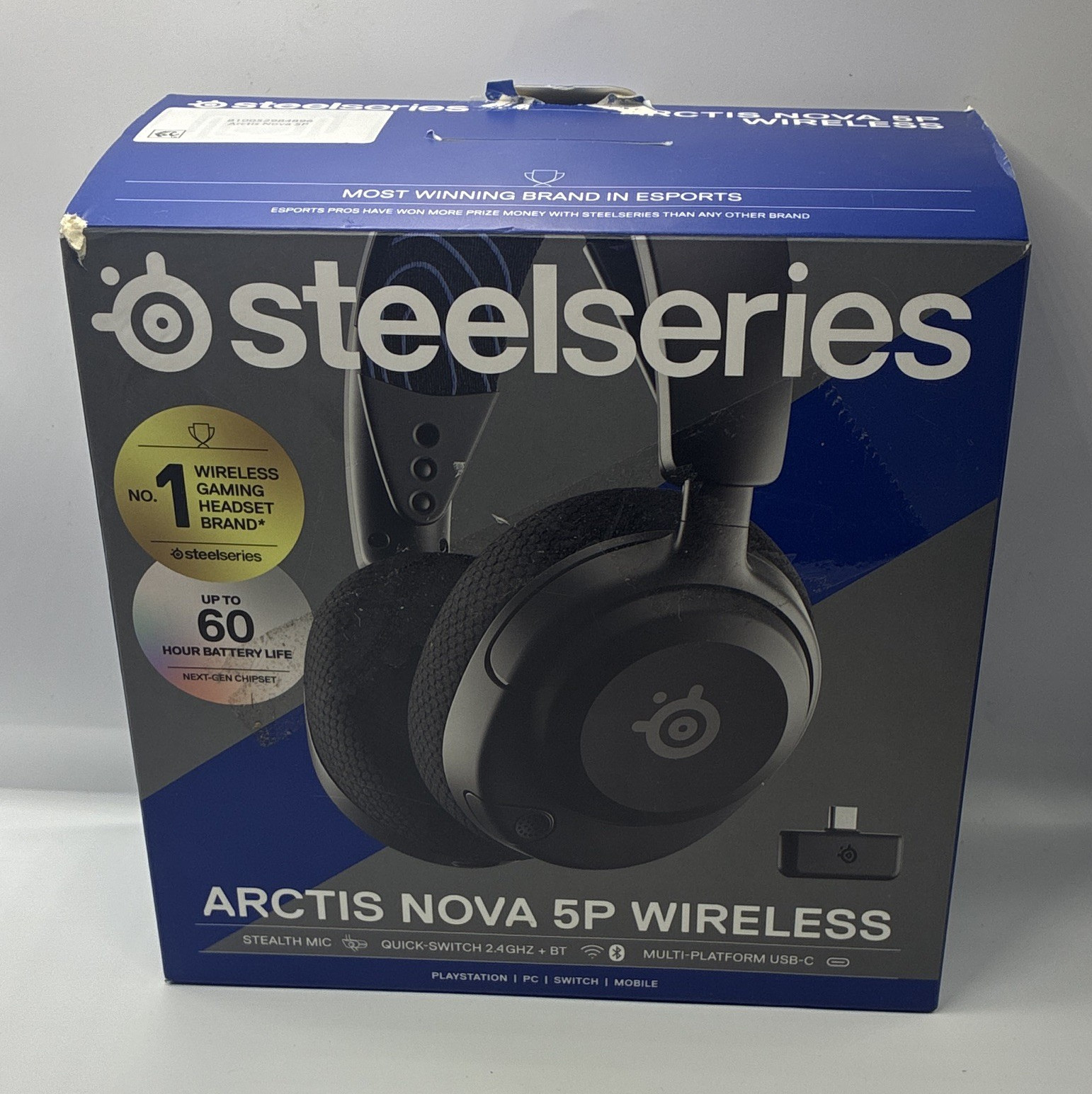 SteelSeries Arctis Nova 5P Wireless Headset Bluetooth USB-C Built-In Mic Black