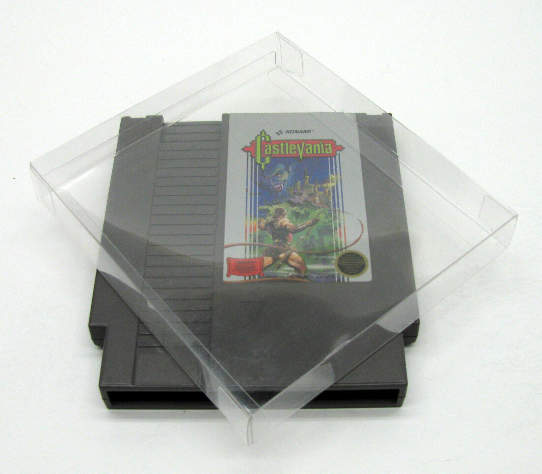 50x NINTENDO NES GAME CARTRIDGE – CLEAR PROTECTIVE BOX PROTECTOR SLEEVE CASE