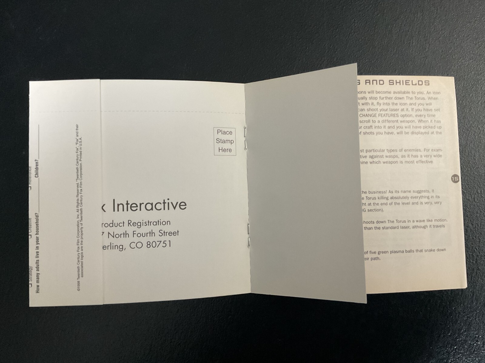 N2O Nitrous Oxide PS1 Sony PlayStation Instruction Manual Only